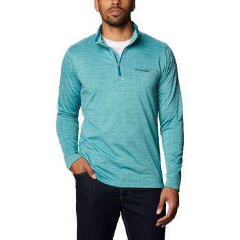 Columbia Hawkins Ave Half Zip, Sudaderas Azules Para Hombre | 059612-EHM